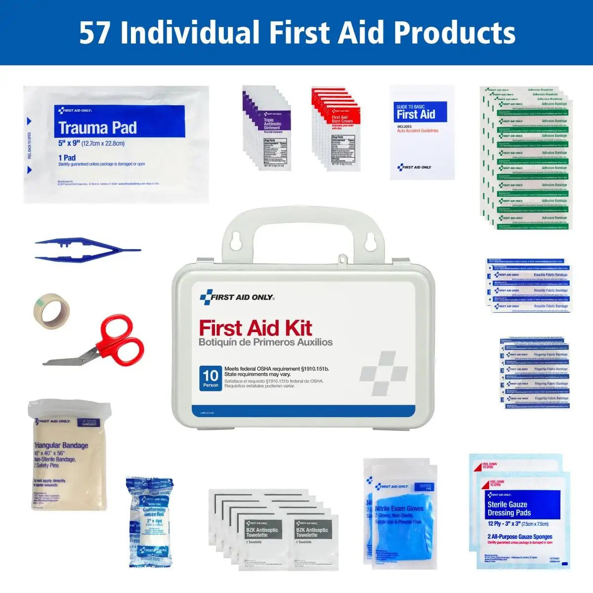 First Aid Only 6060 10-Person Emergency First Aid Kit for Office - 61ig16r9ml._sl1200_